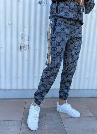 CONJUNTO CHÁNDAL GRIS ESTILO URBANO CON DISEÑO EXCLUSIVO