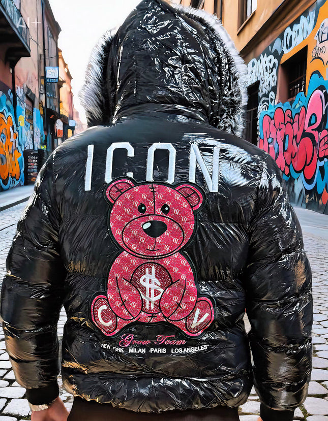 CHAQUETA ICON OSO ROSA