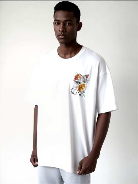 CAMISETA OVERSIDE CASABLANCA BLANCA 2