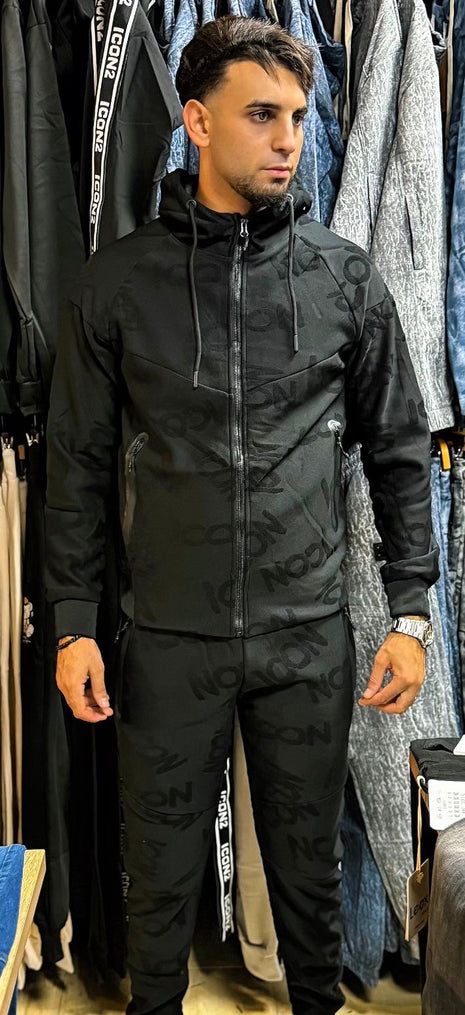 CONJUNTO CHÁNDAL ICON NEGRO