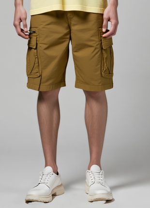 PANTALON CORTO CARGO COLOR MARRON