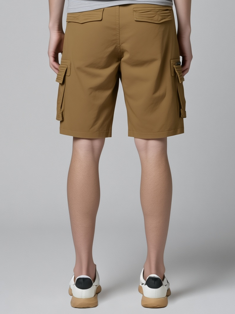 PANTALON CORTO CARGO COLOR MARRON