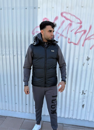 CHALECO NEGRO ACOLCHADO ICON ESTILO URBANO