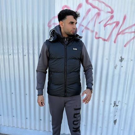 CHALECO NEGRO ACOLCHADO ICON ESTILO URBANO