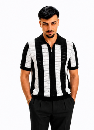 CAMISETA POLO CALADA NEGRA