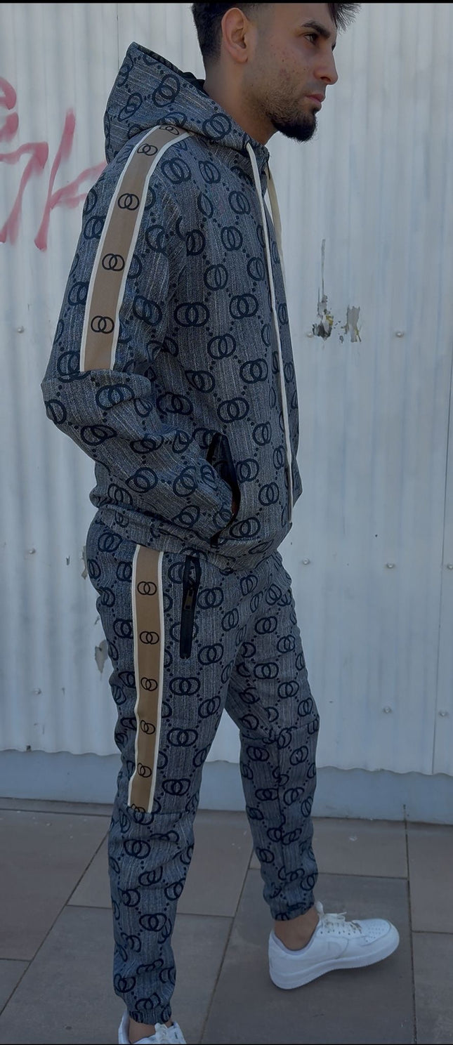 CONJUNTO CHÁNDAL GRIS ESTILO URBANO CON DISEÑO EXCLUSIVO