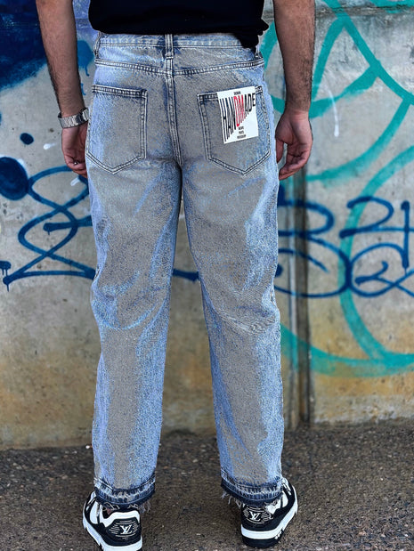 VAQUERO RECTO DESGASTADO GRIS