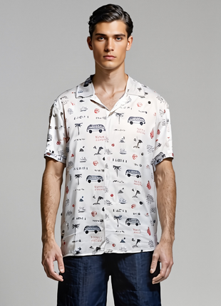 CAMISA PLAYERA BLANCA CON DIBUJO