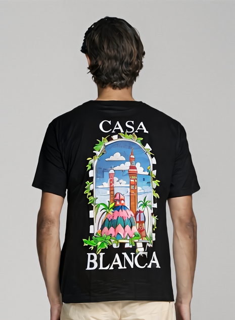 CAMISETA CASA BLANCA NEGRA