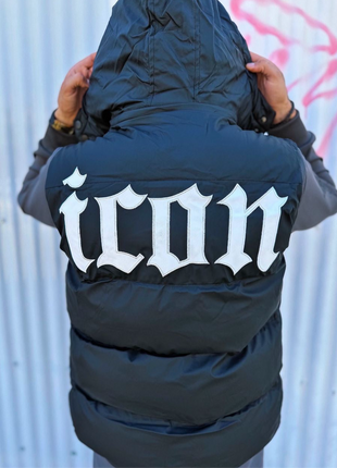 CHALECO NEGRO ACOLCHADO ICON ESTILO URBANO