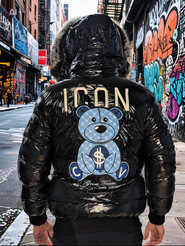 CHAQUETA ICON OSO AZUL