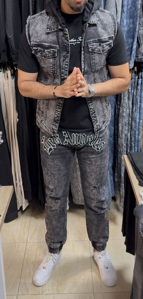 CONJUNTO LOS ANGELES GRIS