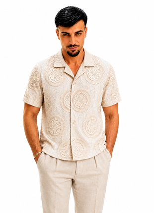 CAMISA ESTAMPADA BEIG
