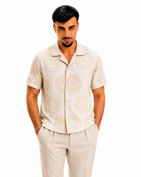 CAMISA ESTAMPADA BEIG