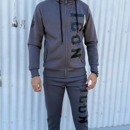 CONJUNTO CHÁNDAL ICON GRIS