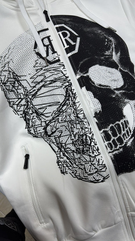 CHÁNDAL BLANCO CON CALAVERA BRILLANTE – ESTILO URBANO Y ELEGANTE
