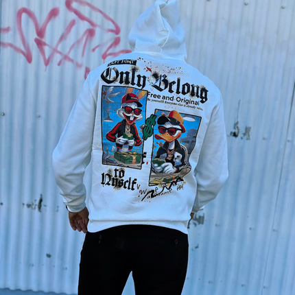SUDADERA NEGRA ESTILO URBANO CON DISEÑO LOONEY TUNES