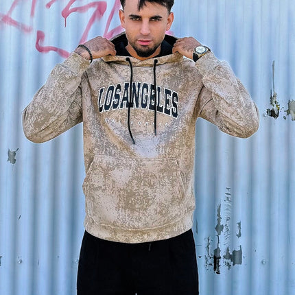 SUDADERA BEIGE DE LOS ANGELES