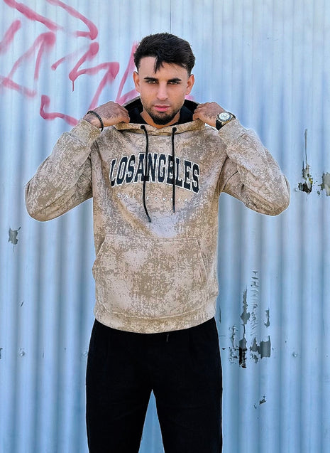 SUDADERA BEIGE DE LOS ANGELES