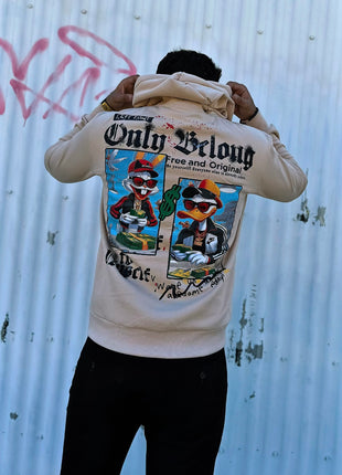 SUDADERA NEGRA ESTILO URBANO CON DISEÑO LOONEY TUNES