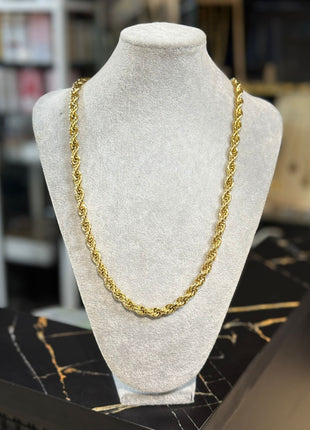 CADENA DORADA TRENZADA – ESTILO CLÁSICO Y ELEGANTE
