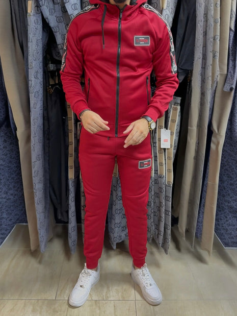 CONJUNTO CHÁNDAL EL PATRÓN VIRAL ROJO