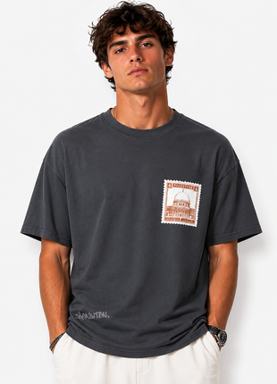 CAMISETA PALESTINA GRIS VERDOSO
