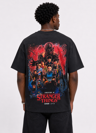 CAMISETA STRANGER THINGS NEGRA