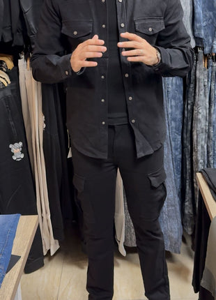 CONJUNTO SUELTO OVERSIZE VIRAL NEGRO