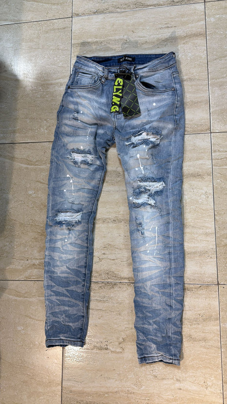 VAQUERO SLIM ROTO AZUL