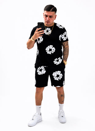 CONJUNTO FLORES NEGRO