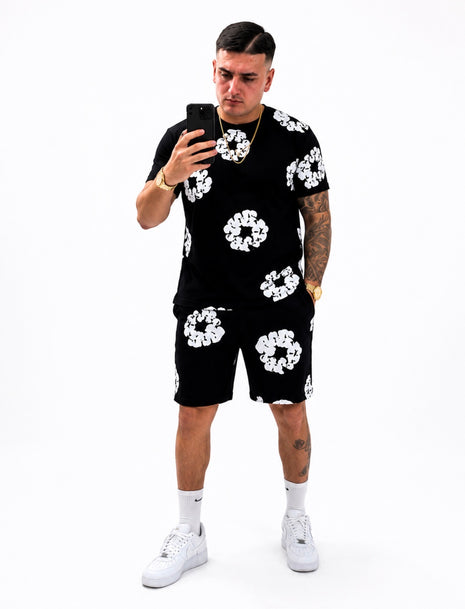 CONJUNTO FLORES NEGRO